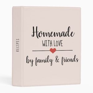 Avery Cream Recipe Binder with Heart Design